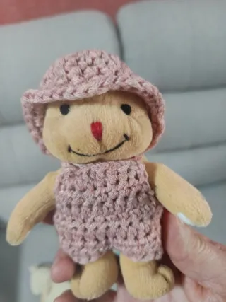 5 Llaveros Osito Crochet