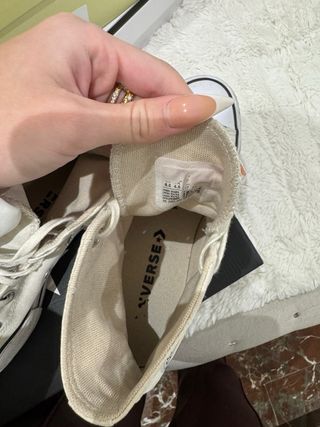 Converse plataforma blancas