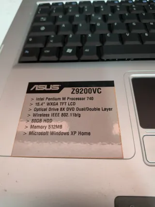 Laptop computer PC portatile Asus Z9200VC Da Testa