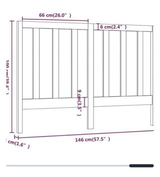 Cabecero de madera marrón