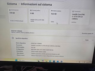 PC Gaming i7 GTX 1660 Super 16GB RAM Win11