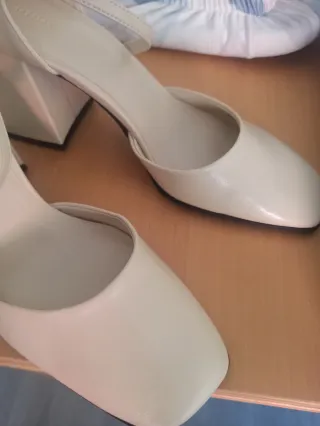 Sandalias tacón Lefties beige talla 37