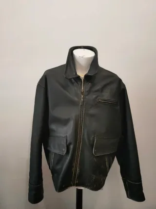 Giubbotto Pelle Triumph Uomo Nero