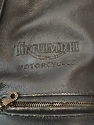 Giubbotto Pelle Triumph Uomo Nero