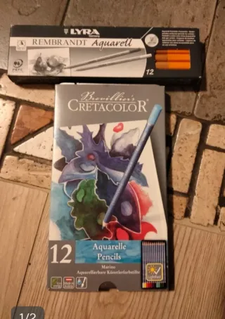2 confezioni matite acquerellabili Lyra e Cretacol