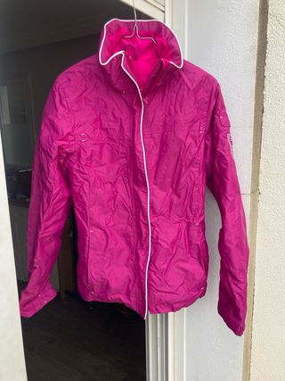Chaqueta Esqui rosa con ribete blanco, Decathlon