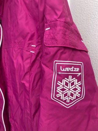 Chaqueta Esqui rosa con ribete blanco, Decathlon