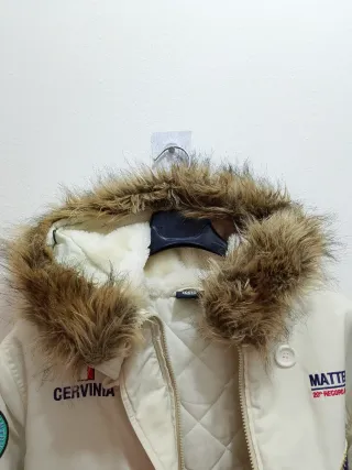 Giubbotto donna bianco con patch