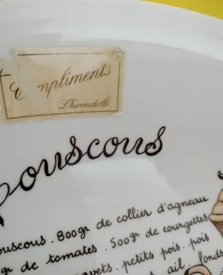 Vajilla Couscous L'Hirondelle Porcelana