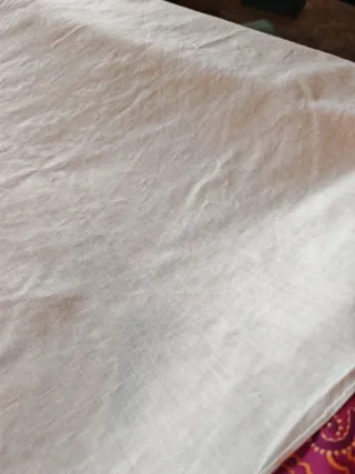 Cortina Vintage Bordada Lino