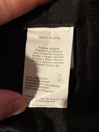 Jersey cuello alto s. Oliver Talla M gris