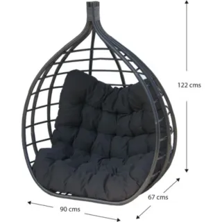 Sillón Colgante Suspendido de Ratán Natural