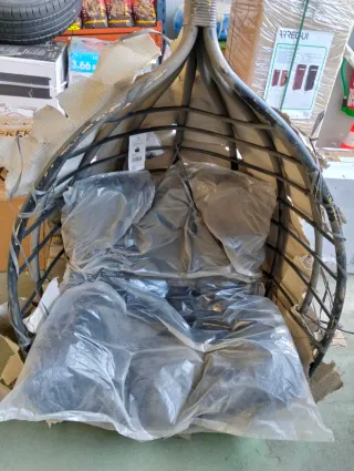 Sillón Colgante Suspendido de Ratán Natural