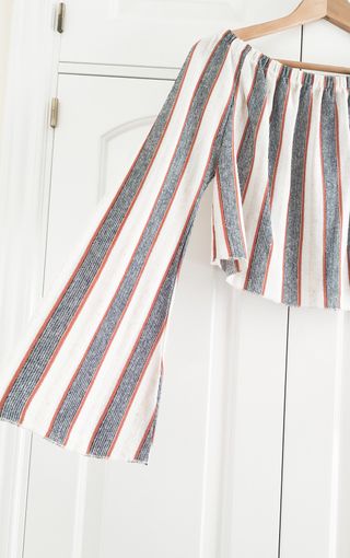 Top Zara Hombros Descubiertos Rayas