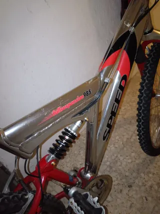 Bicicleta de montaña roja