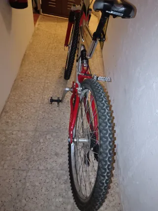 Bicicleta de montaña roja