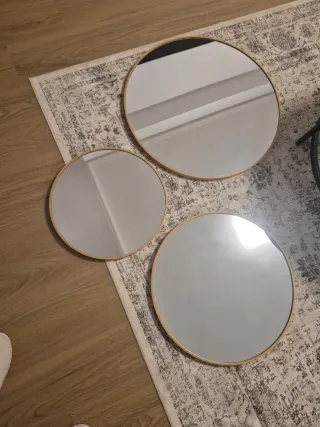 Set di tre specchi rotondi Jysk Rovere