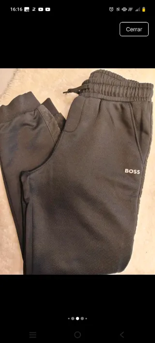 Pantalón chándal Boss niño 7/8 años negro