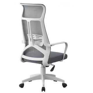 Sillón alto oficina AMIENS. Gris. Respaldo malla