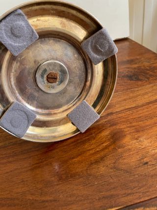 Candelabro vintage plateado de 3 brazos - Marca GA