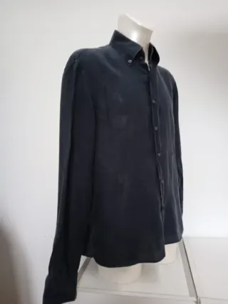 Camicia Romeo Gigli Uomo Lino Blu Tg 54