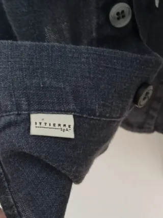 Camicia Romeo Gigli Uomo Lino Blu Tg 54