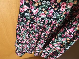 Vestido estampado flores volantes stradivarius