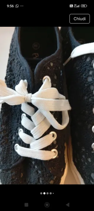 Sneakers Donna Tela Nera 39