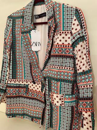 Blazer Zara Estampado Talla XS