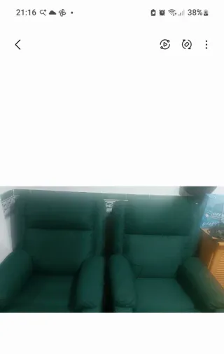 2 Poltrone Relax Elettriche Verdi. Particolare