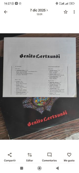 Doble LP ELKAR 47-48 - Benito Lertxundi