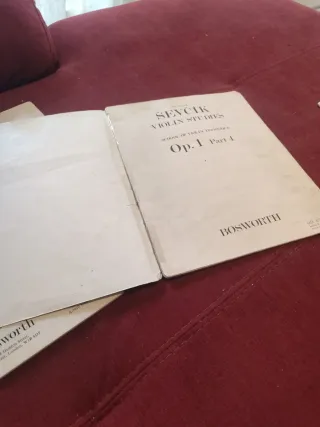 Lote libros violín: Ševčík, Sitt, Hrimaly