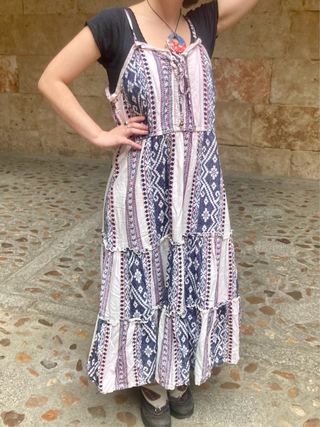 Vestido Boho largo estampado