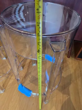 2 Sgabelli Kartell Ghost 65cm Trasparenti