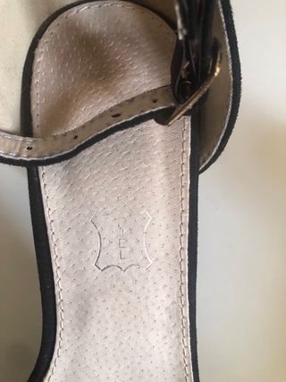 Sandalias tacón negras mujer