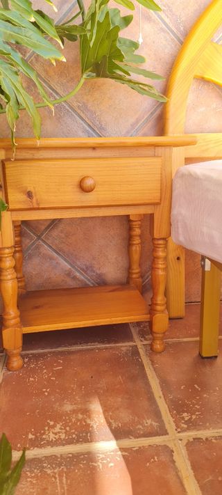 Cama 90 con mesita, cómoda, cabecero, colchón