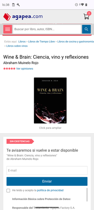 Libro Wine & Brain, ciencia, vino y reflexiones