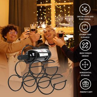 Botellero de Mesa Hierro Rústico