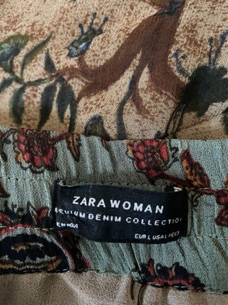 Falda Larga Zara Estampada Talla L