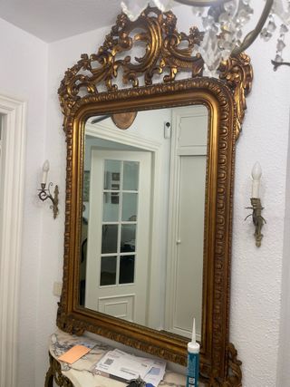 Espejo Luis XV Dorado