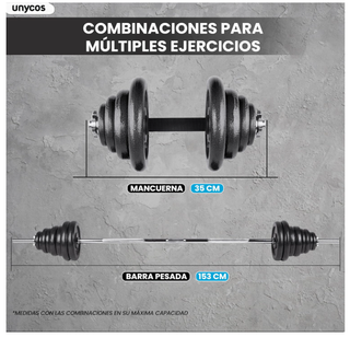 Mancuernas Ajustables 3 en 1