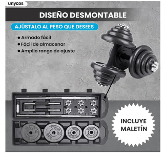 Mancuernas Ajustables 3 en 1