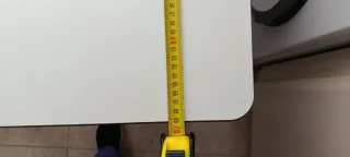 Mesa cuadrada terraza metal blanca