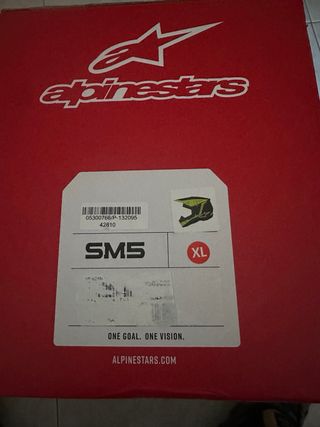 Casco Alpinestars SM5 Negro/Amarillo Flúor