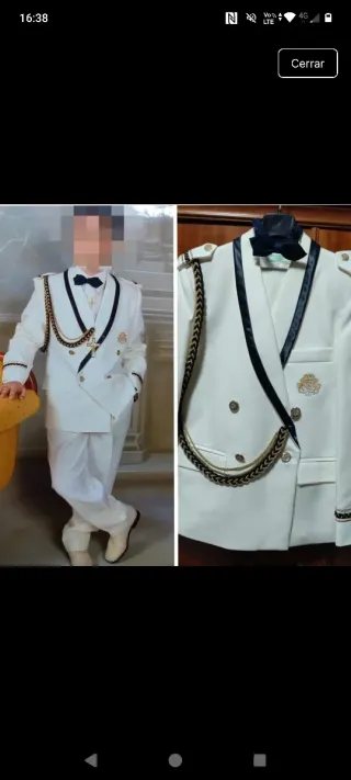 Traje de comunión blanco niño