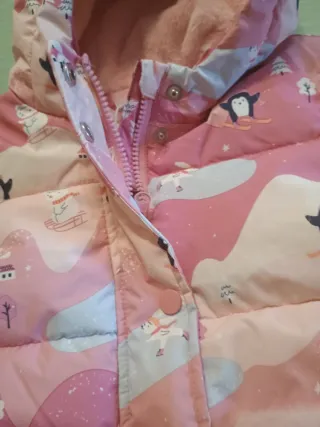 Giubbotto invernale bambina con pinguini