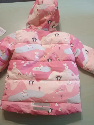 Giubbotto invernale bambina con pinguini