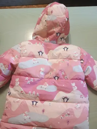 Giubbotto invernale bambina con pinguini