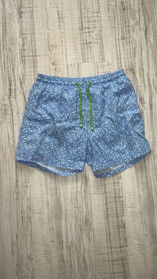 Bañador flores azul y blanco