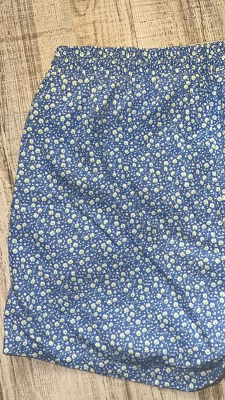 Bañador flores azul y blanco